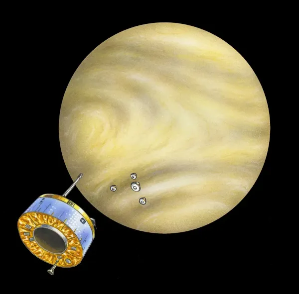 Venus Probe in Orbit Computer Art Art Prints, Posters