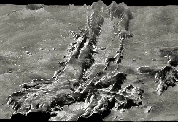 View of the Valles Marineris canyon system, Mars