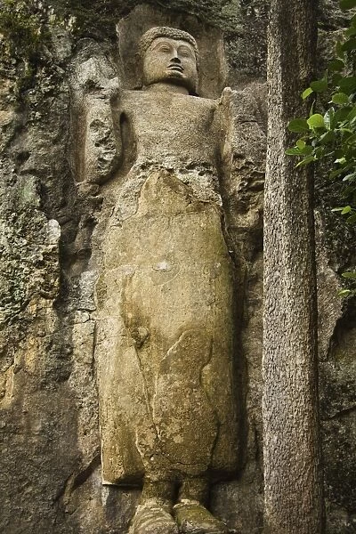 The 11 meter tall unfinished statue of Buddha at the 1st century BC Dowa