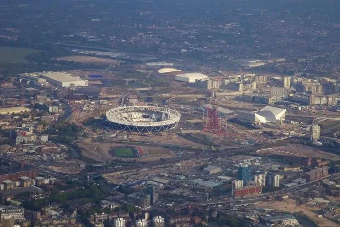 Framed Print : Aerial View Print of London 2012 Olympic Stadium Framed Print : Aerial View Print of London 2012 Olympic Stadium
