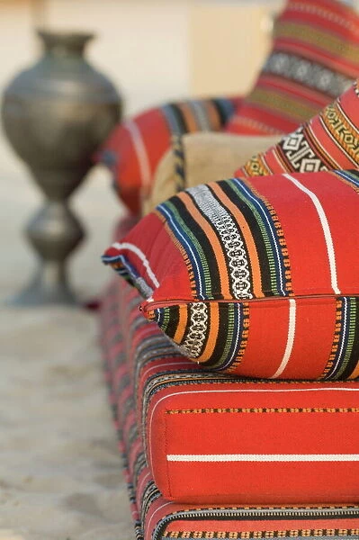 Arabic cushions, Dubai, United Arab Emirates, Middle East