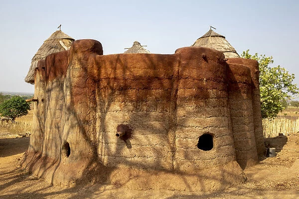 Batammariba building in a Koutammakou village in North Togo, West Africa, Africa