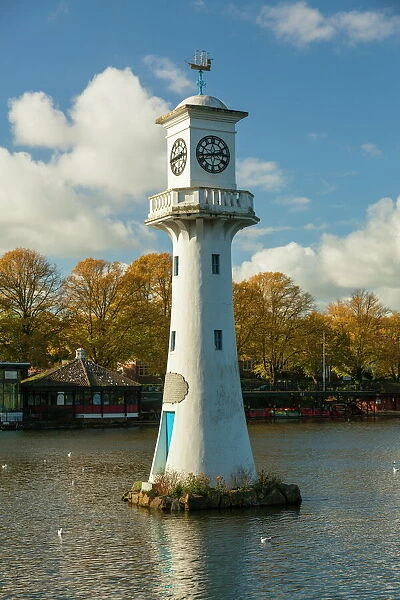 Captain Scott Memorial Lighthouse, Roath Park, Cardiff, Wales, U.K