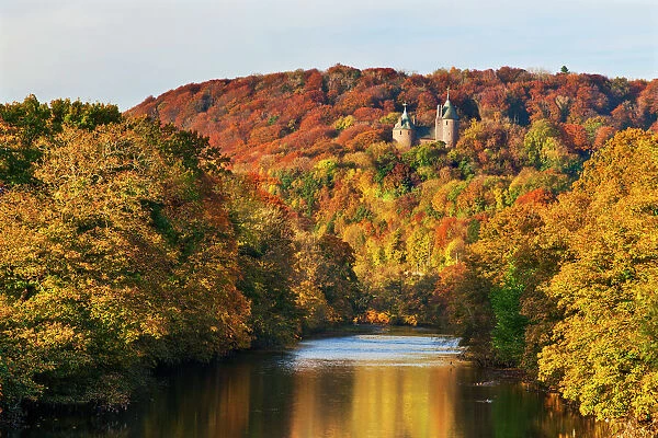 Castle Coch (Castell Coch) (The Red Castle) in autumn, Tongwynlais, Cardiff, Wales