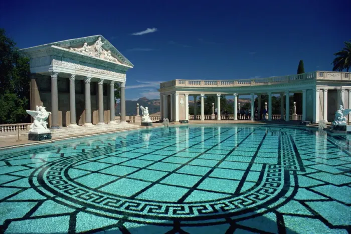 Framed Print : Classical Architecture Print, Hearst Castle Pool Scene Framed Print : Classical Architecture Print, Hearst Castle Pool Scene