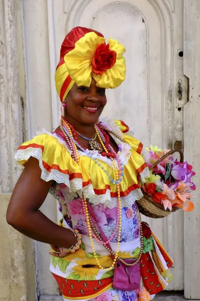 Framed Print of Colorful Lady in Traditional Dress Print, Old Havana Cuba. Framed Print from Robert Harding Framed Print of Colorful Lady in Traditional Dress Print, Old Havana Cuba. Framed Print from Robert Harding
