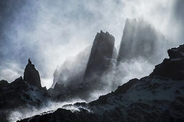 Dramatic mountain landscape, Torres del Paine National Park, Patagonia, Chile, South