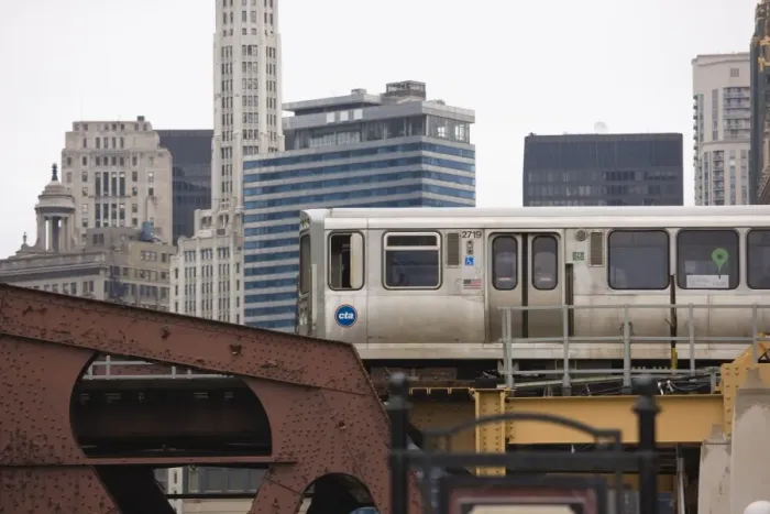 Framed Print : El Train Print on Elevated Track in Chicago