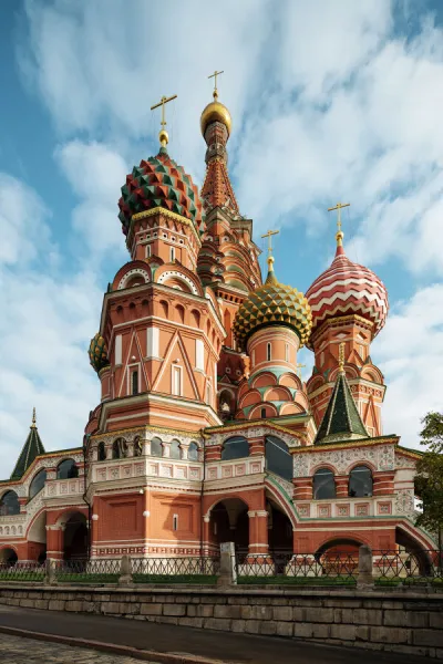 Exterior of St. Basils Cathedral, Red Square, UNESCO World Heritage Site, Moscow