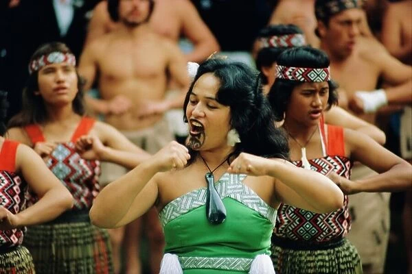 Maori Poi dancers, Waitangi, North Island, New Zealand, Pacific