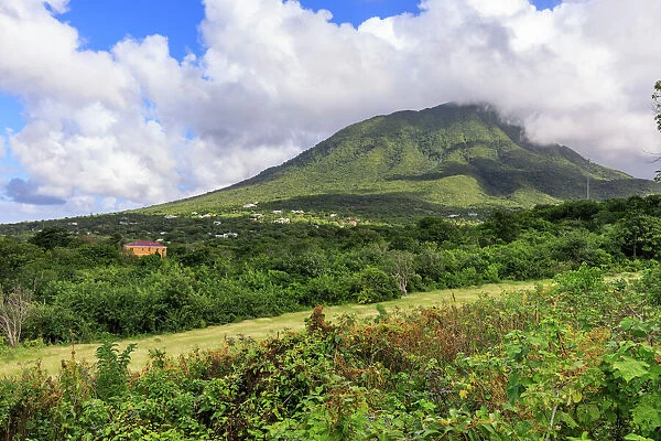 Nevis Peak, Mount Nevis, volcano, Nevis, St. Kitts and Nevis, West Indies, Caribbean
