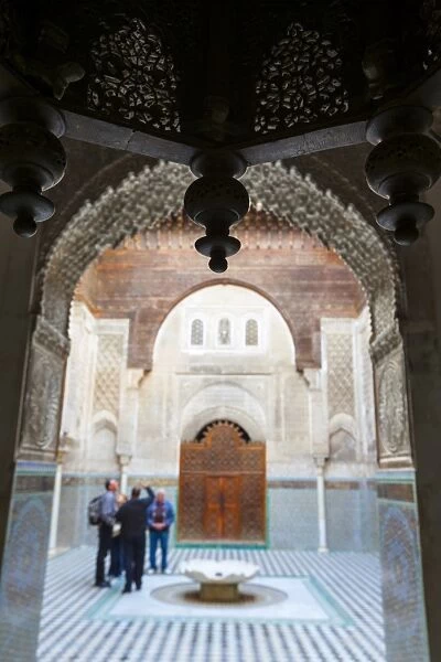 The ornate interior of Madersa Bou Inania, Fes el-Bali, UNESCO World Heritage Site, Fez, Morocco, North Africa, Africa
