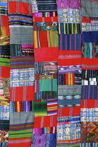 Patchwork quilt, San Antonio Aguas Calientes, Guatemala, Central America