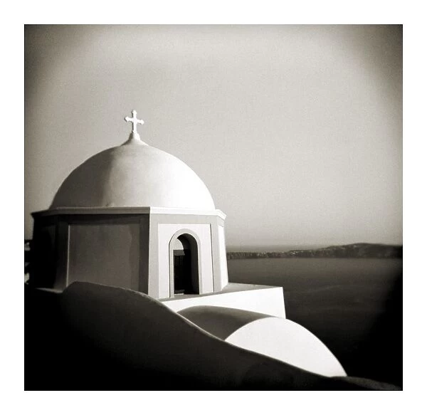 Polaroid of domed church
