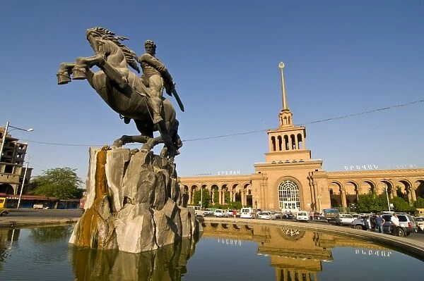 The railway station of Yerevan, Armenia, Caucasus, Central Asia, Asia