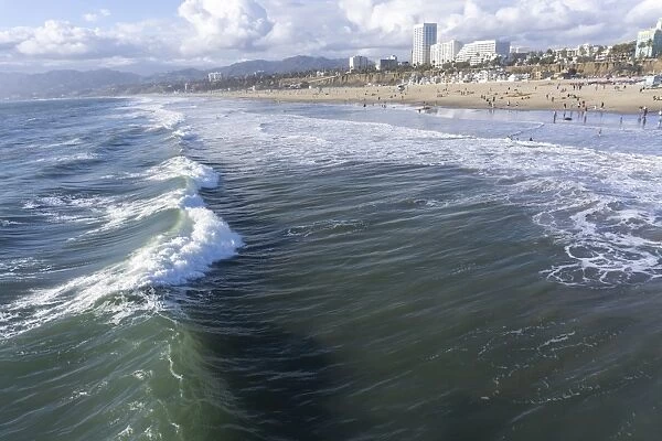 Sea and beach, Santa Monica, California, United States of America, North America