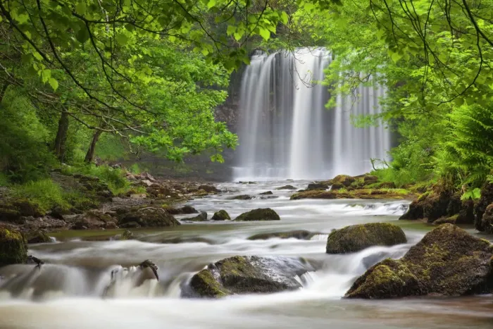 Framed Print : Sgwd yr Eira Waterfall Print, Brecon Beacons, Wales