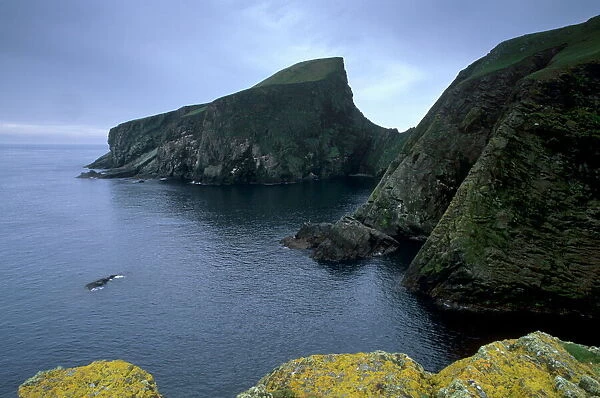 Sheep Rock where sheep were grazed in the past, Fair Isle, Shetland Islands