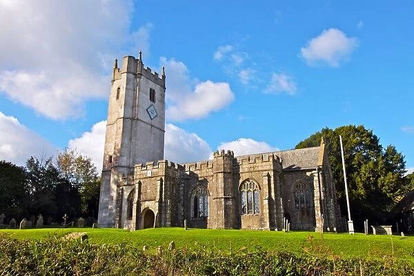 St. Winifreds church dating from the 15th century, Manaton, Dartmoor, Devon, England, United Kingdom, Europe