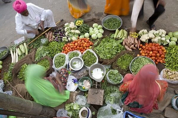 Vegetable Market, Jaisalmer, Western Rajasthan, India, Asia