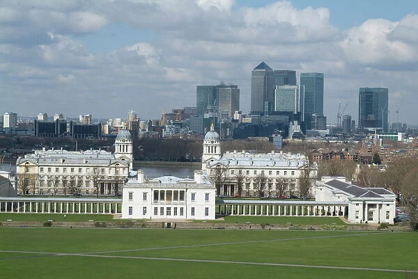 View over London from Greenwich, UNESCO World Heritage Site, SE10, England