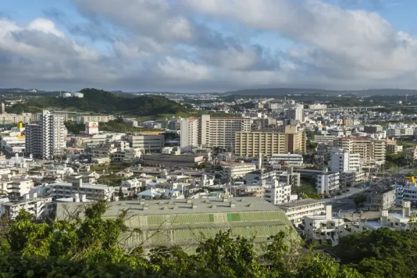 View Over Naha From The Shikinaen Garden Shikina En Garden