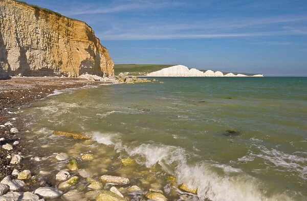 View of The Seven Sisters, Hope Gap beach, Seaford Head, South Downs Way