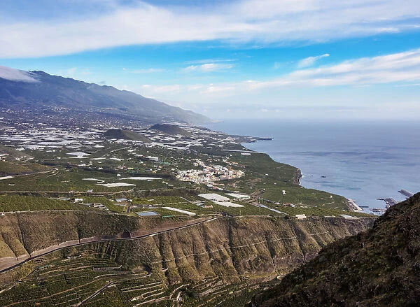 View towards Tazacorte from Mirador del Time, La Palma, Canary Islands, Spain, Atlantic