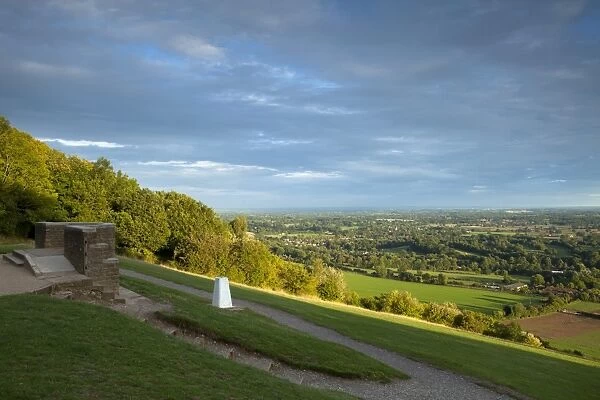 Viewpoint on Box Hill, 2012 Olympics cycling road race venue, view south over Brockham