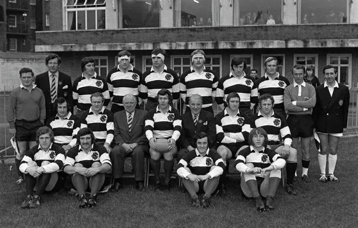 Framed Print : A 1973 print of the Barbarians team that defeated the All Blacks at Cardiff Framed Print : A 1973 print of the Barbarians team that defeated the All Blacks at Cardiff