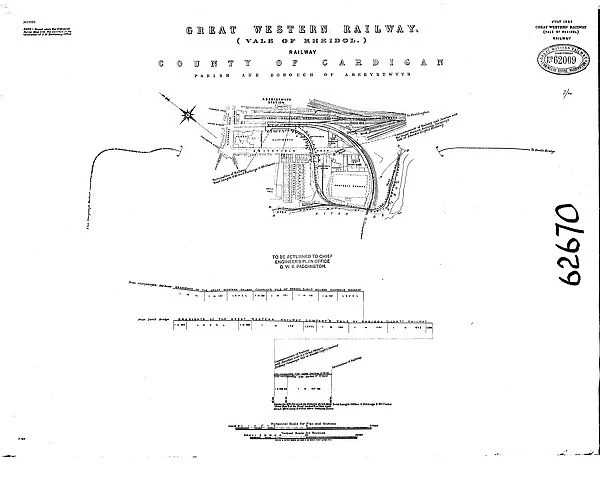 Great Western Railway Vale of Rheidol Railway - Track Layout and Gradients [1925]