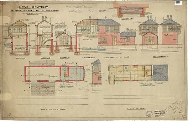 LSWR Grateley Signal Box - Proposed New Signal Box and Power House [1901]