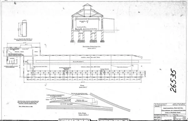 Northampton Far Cotton - Conversion of Locomotive Shed into a Welding Shop [N. D]