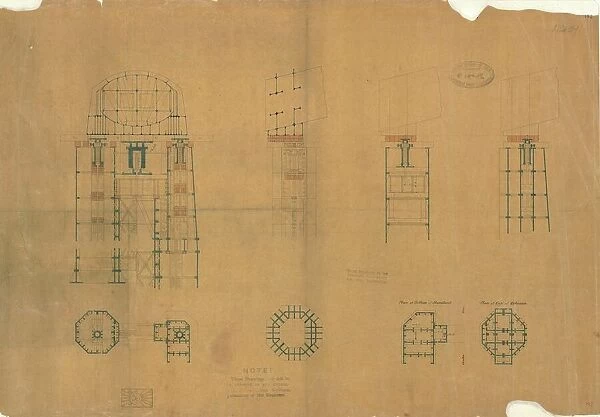 Royal Albert Bridge Saltash - Drawing of columns [N.D]