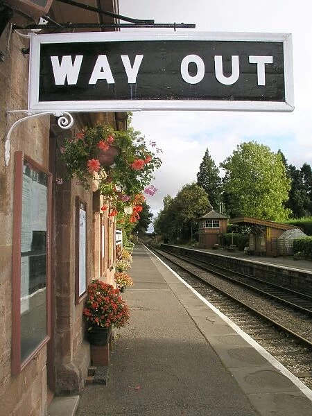 Way Out, Crowcombe Heathfield station, West Somerset Railway