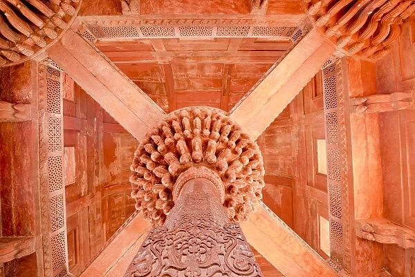 Architectural Detail, Jodha Bais Palace, Fatehpur Sikri, Agra, India
