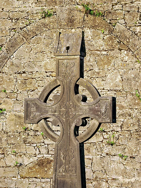 Celtic Cross at Saint Mary's Cathedral Cemetery, Limerick, County Limerick, Ireland