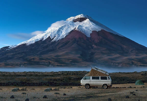 Cotopaxi National Park, Snow-Capped Cotopaxi Volcano, One of The Highest Active Volcanoes