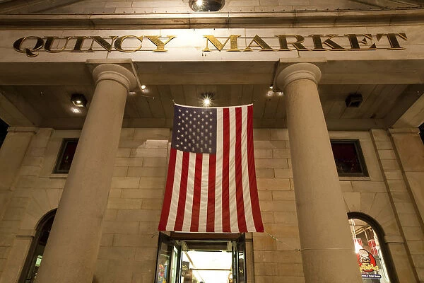 Entrance to Quincy Market, Boston, Massachusetts, New England, USA