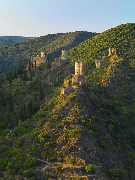 France, Languedoc, Lastours, Cathar castles (MR)