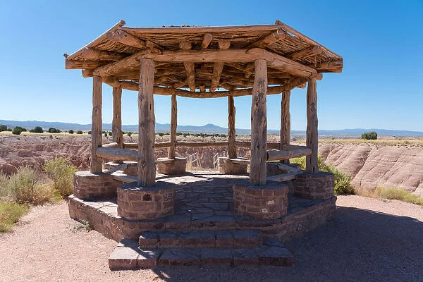 Gazebo at Miller Point Lookout, Cathedral Gorge State Park, Panaca, Lincoln County