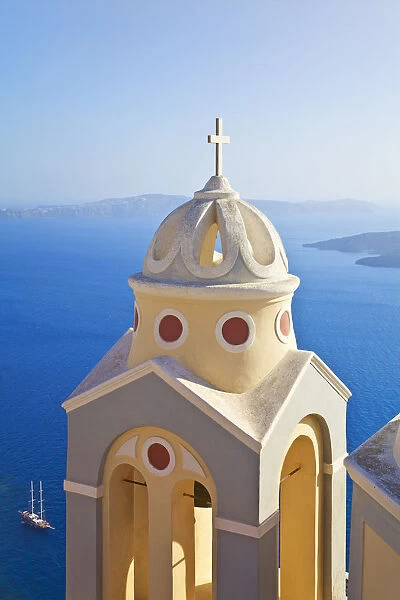 Greek Orthodox Church in Fira, Santorini (Thira), Cyclades Islands, Greece
