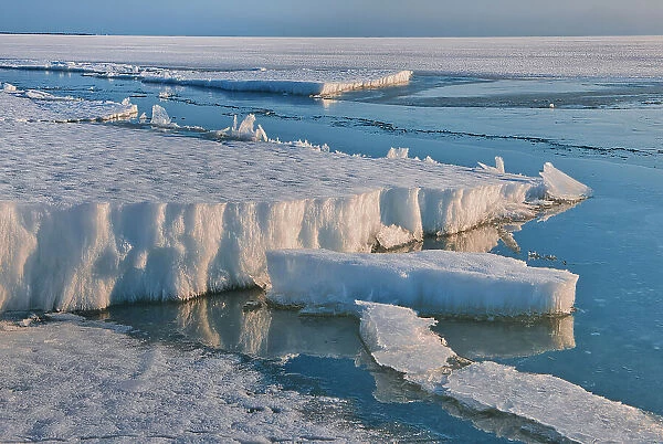 Ice on Lake Winnipeg Winnipeg Beach, Manitoba, Canada