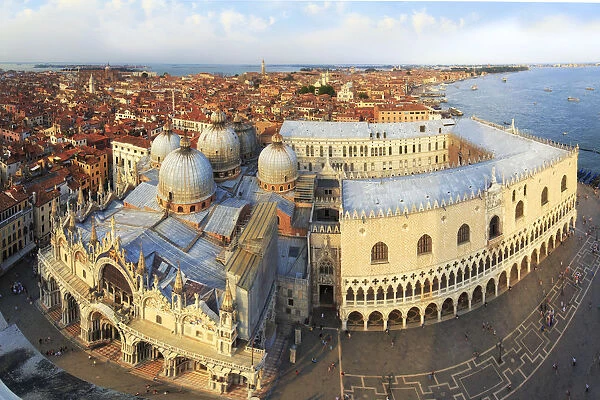 Italy, Veneto, Venice, Sestiere of San Marco, Elevated view from Campanile di San Marco