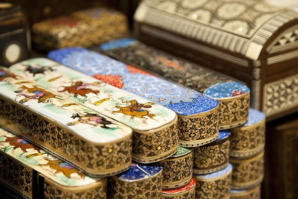 Laquered wooden pencil boxes, Grand Bazaar, Istanbul
