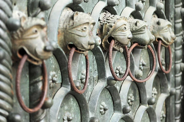 Lions Heads at the main Portal of the Basilica di San Marco, Piazza San Marco