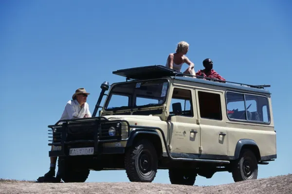 Looking out from a game-viewing vehicle on a safari holiday