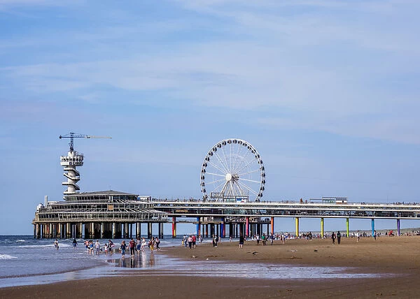 Pier and Ferris Wheel in Scheveningen, The Hague Our beautiful pictures are  available as Framed Prints, Photos, Wall Art and Photo Gifts