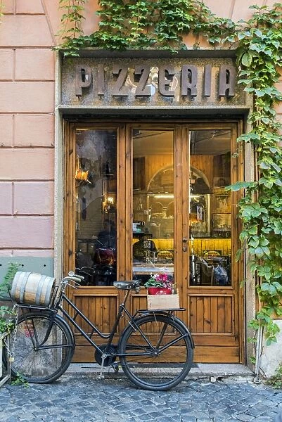 Pizzeria restaurant in Trastevere district, Rome, Lazio, Italy