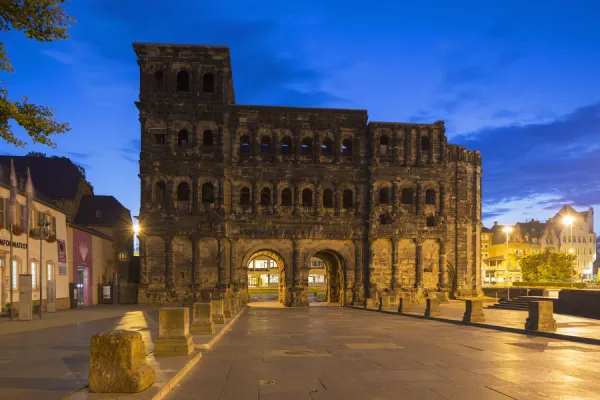 Porta Nigra (UNESCO World Heritage Site), Trier, Rhineland-Palatinate, Germany